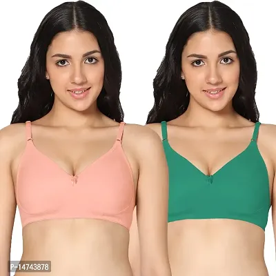 Buy In Care LINGERIE Soha (B) White Green Solid Color Full-Coverage T-Shirt  Bra. Online In India At Discounted Prices