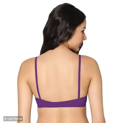 Buy In Care LINGERIE Soha (B) Purple Red Solid Color Full-Coverage