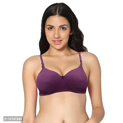 Buy In Care LINGERIE Navya (B) M.Maroon Solid Color Full-Coverage T-Shirt  Bra. Online In India At Discounted Prices