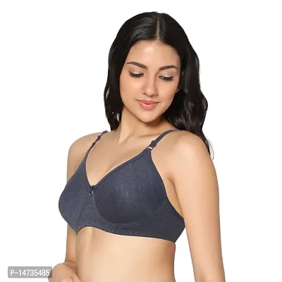 In Care LINGERIE Soha (B) M.Navy Solid Color Full-Coverage T-Shirt Bra.-thumb3