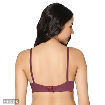 In Care LINGERIE Soha (B) M.Maroon Solid Color Full-Coverage T-Shirt Bra.-thumb4