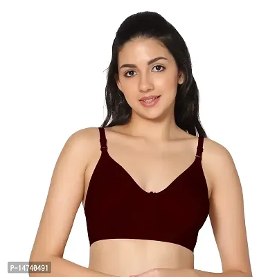 Buy In Care LINGERIE Solid Color Full-Coverage T-Shirt Bra,Non