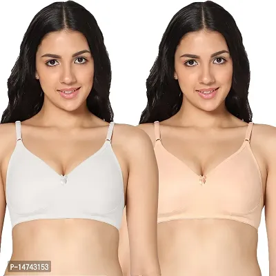 Bra Without Underwire Solid Color Underwear Women Cotton Skin Care