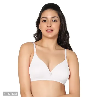 In Care LINGERIE Solid Color Half-Coverage T-Shirt Bra,Non Padded and Non-Wired Seamless Cups,-thumb0