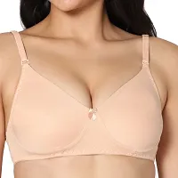 In Care LINGERIE Solid Color Full Coverage Bra,Non-Padded and Non-Wired Seamless Cups,Deattachable Straps and Back Closure-thumb3