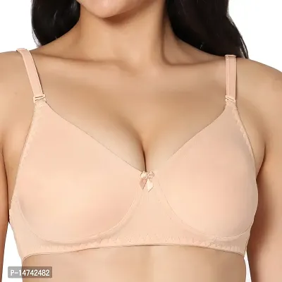 In Care LINGERIE Solid Color Full Coverage Bra,Non-Padded and Non-Wired Seamless Cups,Deattachable Straps and Back Closure-thumb4