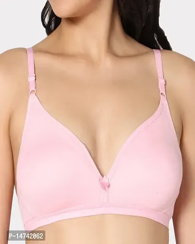 In Care LINGERIE Solid Color Half-Coverage T-Shirt Bra,Non Padded and Non-Wired Seamless Cups,-thumb4