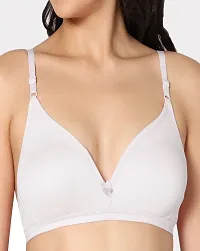 In Care LINGERIE Solid Color Half-Coverage T-Shirt Bra,Non Padded and Non-Wired Seamless Cups,-thumb3