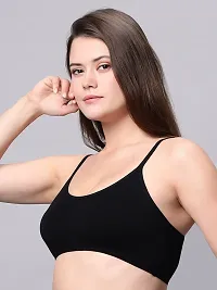 Stylish Cotton Blend Solid Bra For Women-thumb3