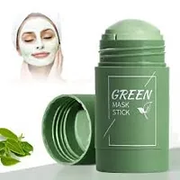 Harsh Love Purifying Clay Stick Mask Oil Control Anti-Acne Eggplant Solid Fine Portable Cleansing Mask Mud Apply Mask, Green Tea Facial Detox Mud Mask 40 g-thumb1