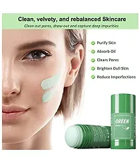 Harsh Love Green Tea Purifying Clay Stick Mask Oil Control Anti-Acne Eggplant Solid Fine Portable Cleansing Mask Mud Apply Mask, Green Tea Facial Detox Mud Mask (Green Tea) 40 g-thumb4