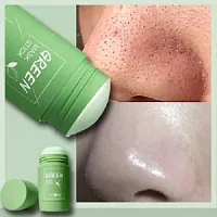 Harsh Love Green Tea Purifying Clay Stick Mask Oil Control Anti-Acne Eggplant Solid Fine Portable Cleansing Mask Mud Apply Mask, Green Tea Facial Detox Mud Mask (Green Tea) 40 g-thumb2