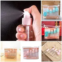 Harsh Love Clear Plastic Portable Refillable Travel Cosmetics Portable Pressing Spray Bottles for Makeup Cosmetic, Liquid Containers Bottles 6 Pieces Set with Pouch-thumb2