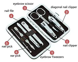 Harsh Love Stainless Steel Manicure Tool Kit Multi function Beauty Clamp Nail Tools Set Sets  Kits 7 Tools with Storage Box (Multicolour)-thumb2