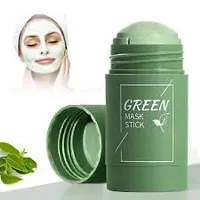 Harsh Love Green Tea Purifying Clay Stick Mask Oil Control Anti-Acne Eggplant Solid Fine Portable Cleansing Mask Mud Apply Mask, Green Tea Facial Detox Mud Mask (Green Tea) 40 g-thumb1