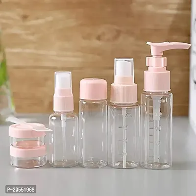 Harsh Love Clear Plastic Portable Refillable Travel Cosmetics Portable Pressing Spray Bottles for Makeup Cosmetic, Liquid Containers Bottles 6 Pieces Set with Pouch-thumb5