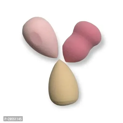 Harsh Love Mini Makeup Powder puff Sponge Beauty Blender (Color May Vary) Pack Of 3-thumb3
