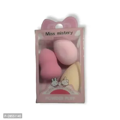 Harsh Love Mini Makeup Powder puff Sponge Beauty Blender (Color May Vary) Pack Of 3-thumb0