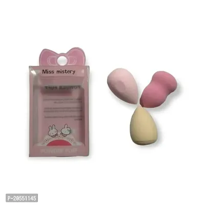 Harsh Love Mini Makeup Powder puff Sponge Beauty Blender (Color May Vary) Pack Of 3-thumb2