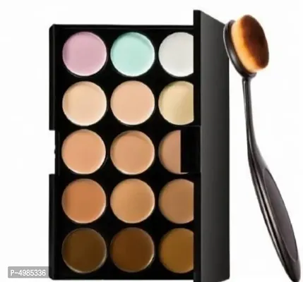 Combo of 15 Shades Contour Palette and Foundation Brush