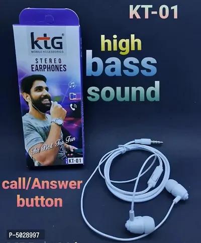 Big Bass sound KTG Universal Earphone (Purple)-thumb0