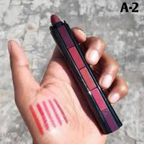 Trending Pocket Friendly 5 In 1 Lipstick