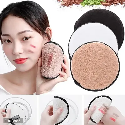 Reusable multipurpose makeup removal facial cleansing pads ( pack of 2 ) , facial makeup remover , eye makeup remover-thumb3