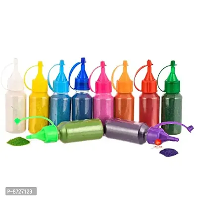 Buy Rangoli Powder Colors Bottles 80gm Each with 3 Fillers Design