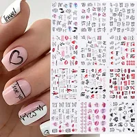 12 Sheets Peach Blossom Nail Art Stickers Water Transfer Nail Decals for Women Nail Art Supplies Color Floral Designs Foil Nail Stickers for Acrylic Nails ( random mix designs )-thumb4