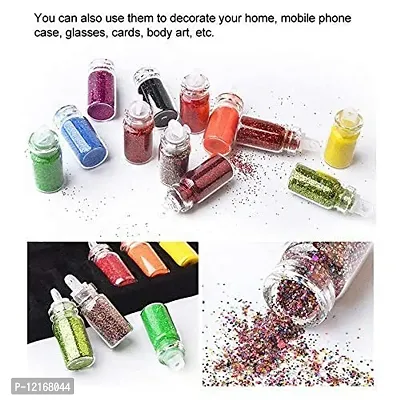 48 in 1 Set of 3D Nail Art Glitter Bottle, Sequins, Rhinest-thumb2