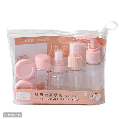 Plastic Portable Travel Cosmetics Bottles Plastic Pressing Spray Bottle for Makeup, Cosmetic, Toiletries Liquid ( pack of 6 )-thumb0