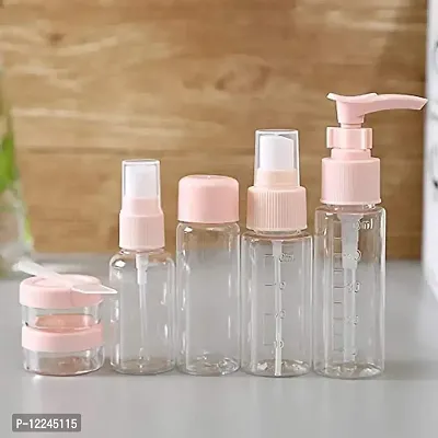 Plastic Portable Travel Cosmetics Bottles Plastic Pressing Spray Bottle for Makeup, Cosmetic, Toiletries Liquid ( pack of 6 )-thumb4