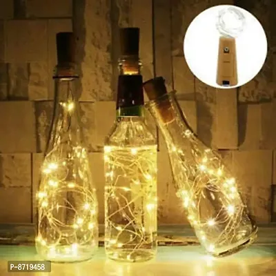 Fancy 20 Led Wine Bottle Cork Copper Wire String Lights, 2M Battery Powered (Multicoloured, Pack Of 2)-thumb3