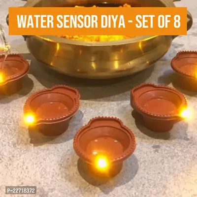 water sensor diya / battery operated diya ( pack of 8 )