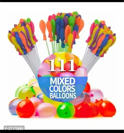 HARSHLOVE Holi Water Magic Balloons l Set of 3 Bunch l 111 baloons l Multicolour l Quick Fill and Auto Tie in 60 Seconds with Universal Tap