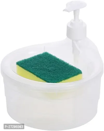 Premium 2 in 1 Soap Pump Dispenser, Sponge Holder and Free Sponge