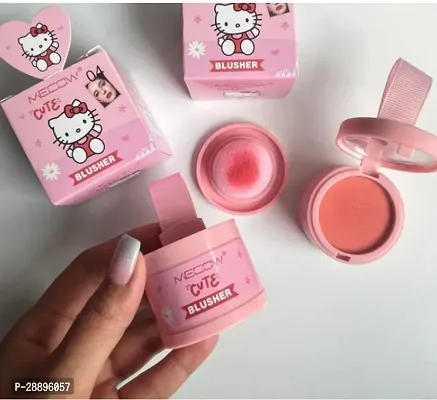 Cute Hello Kitty Blush with Mirror  Sponge