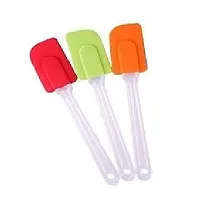 New Silicone Non-Stick Heat Resistant Spatulas Pack of 6-thumb1