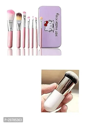 Beautiful Makeup Brush Set of 7 with White Blush Brush-thumb0