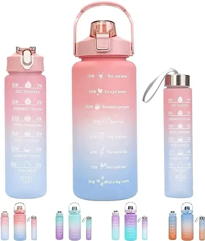 Water Bottle 3 Pieces Unbreakable &amp; Leakproof