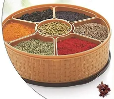 Multipurpose Plastic Masala Box for Kitchen Royal, Spice Boxes for Kitchen, Rangoli/Spice/Masala Dabba Container 7 Compartments with 7 Spoons-thumb4