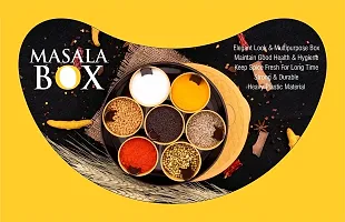 Multipurpose Plastic Masala Box for Kitchen Royal, Spice Boxes for Kitchen, Rangoli/Spice/Masala Dabba Container 7 Compartments with 7 Spoons-thumb2