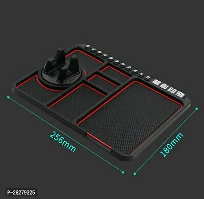 Rubber Car Dashboard Phone Mat with 360deg Rotating Holder-thumb2
