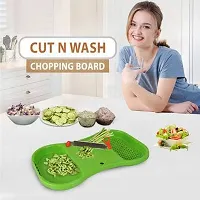 Cut N Wash Chopping Board with Stainless Steel Knife-thumb2