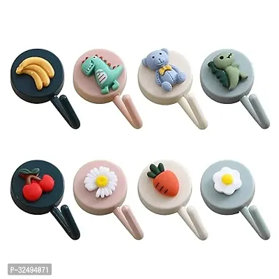 Self Adhesive Fruit Design Wall Hooks for Hanging 6pcs-Assorted-thumb0