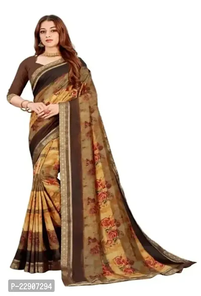 Buy Six Yards Plus Phulia Cotton Saree with Floral Borders at Amazon.in