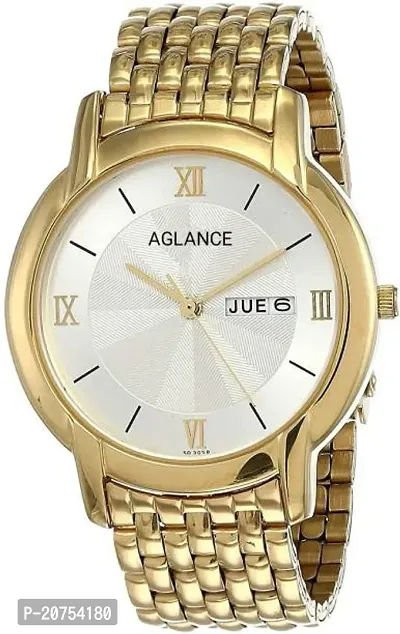 Stylish Golden Metal Analog Watches For Men-thumb0