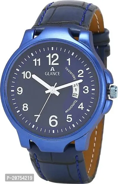 Stylish Blue Rubber Analog Watches For Men-thumb0