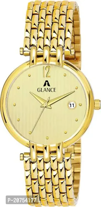 Stylish Golden Metal Analog Watches For Men