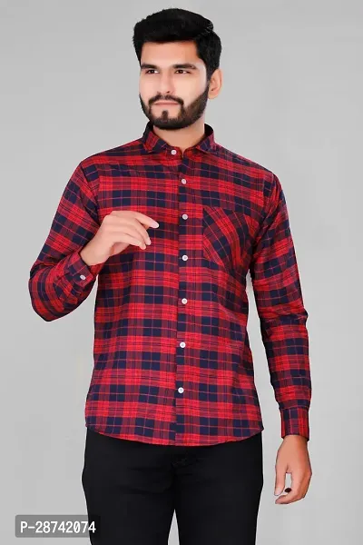Reliable Multicoloured Cotton Blend Checked Long Sleeves Casual Shirt For Men